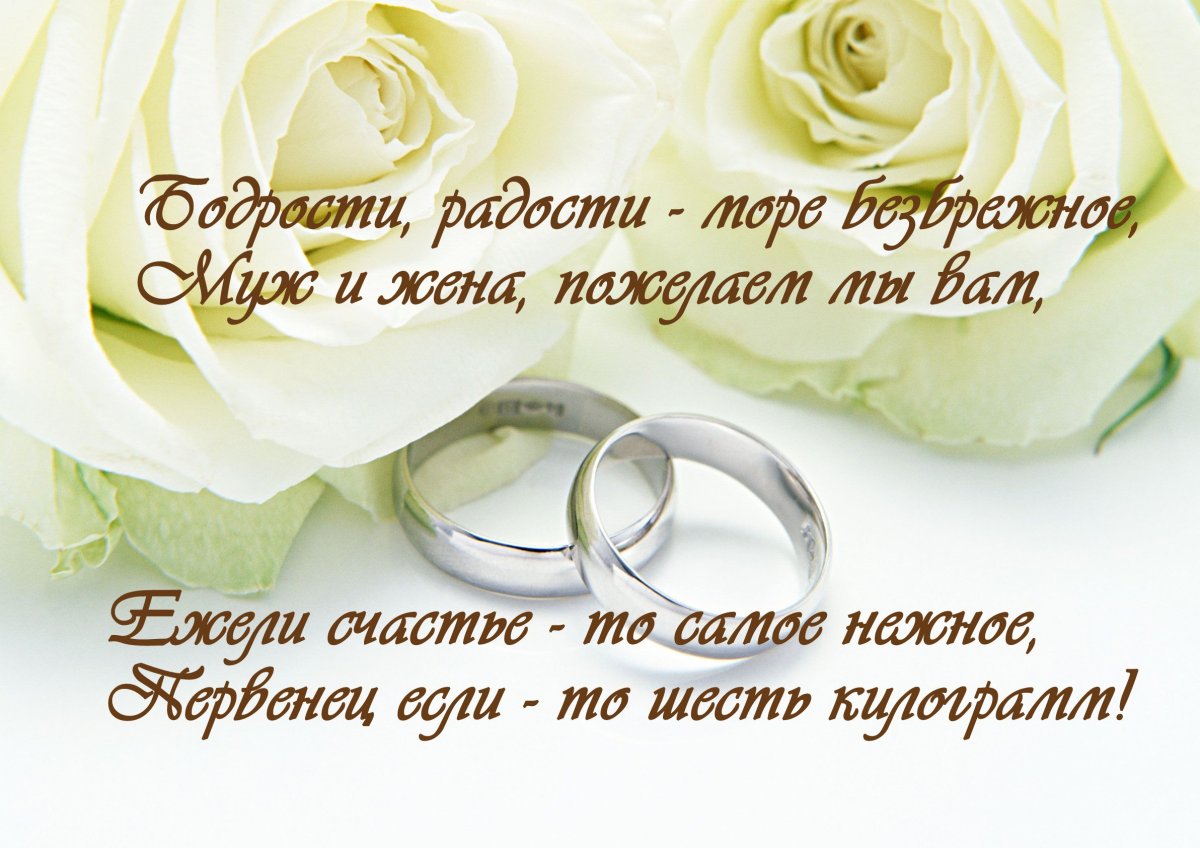 Открытка с бракосочетанием сына