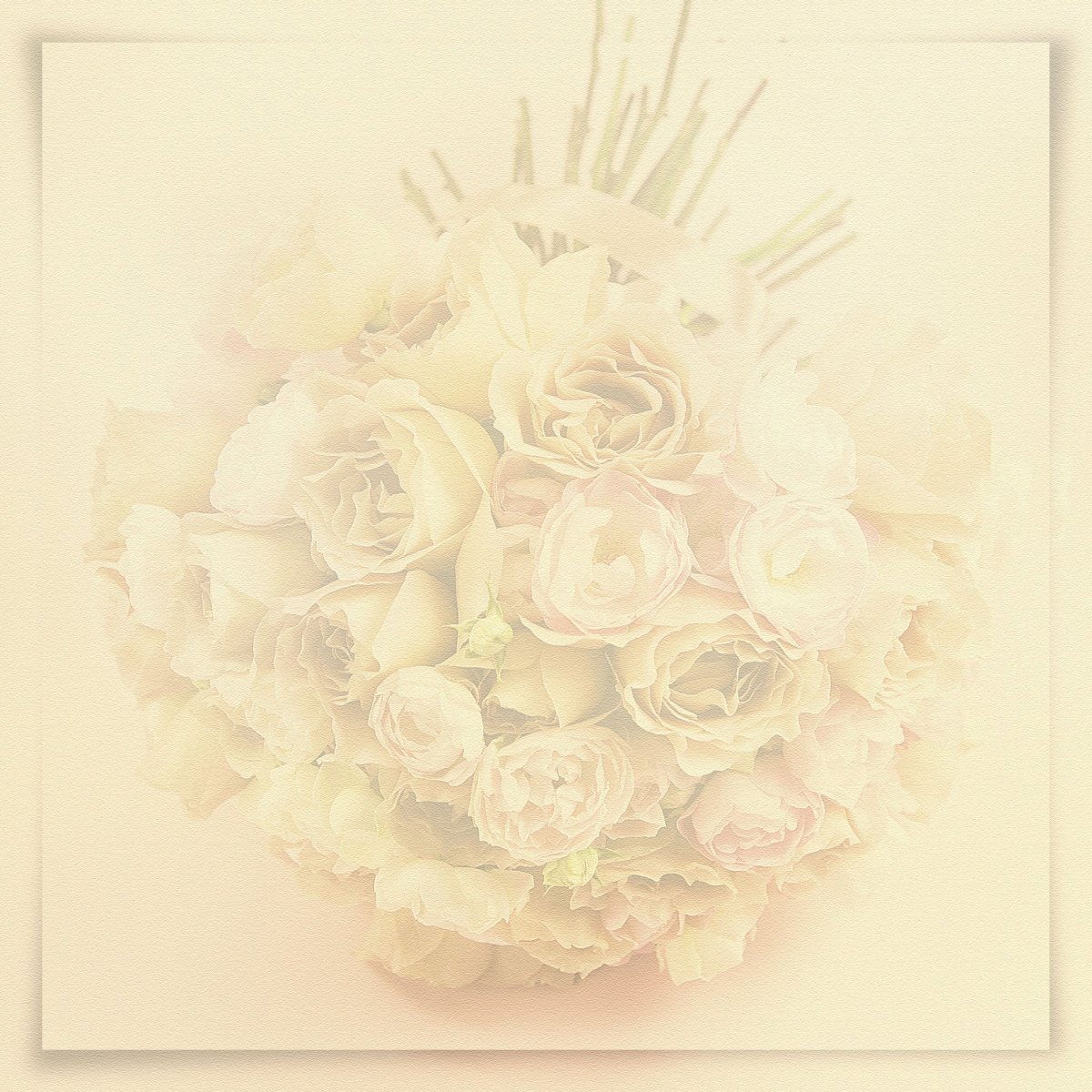 Букет цветов на бежевом фоне