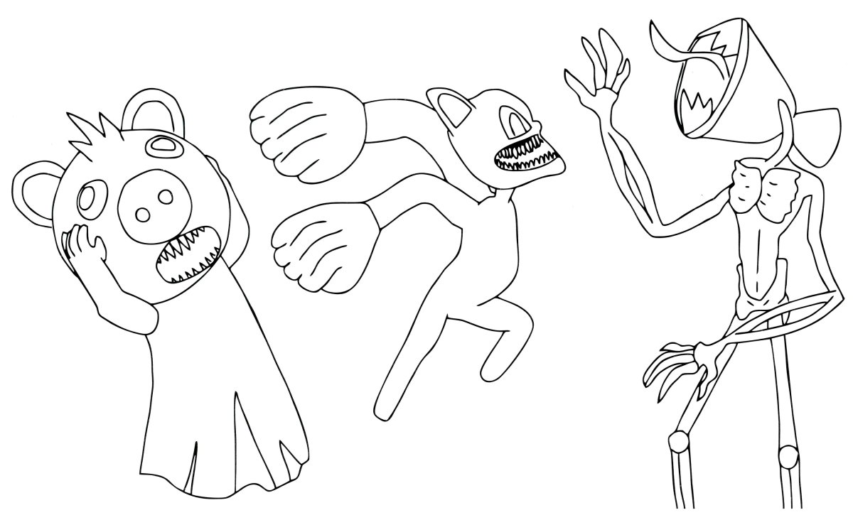 Раскраска монстры
