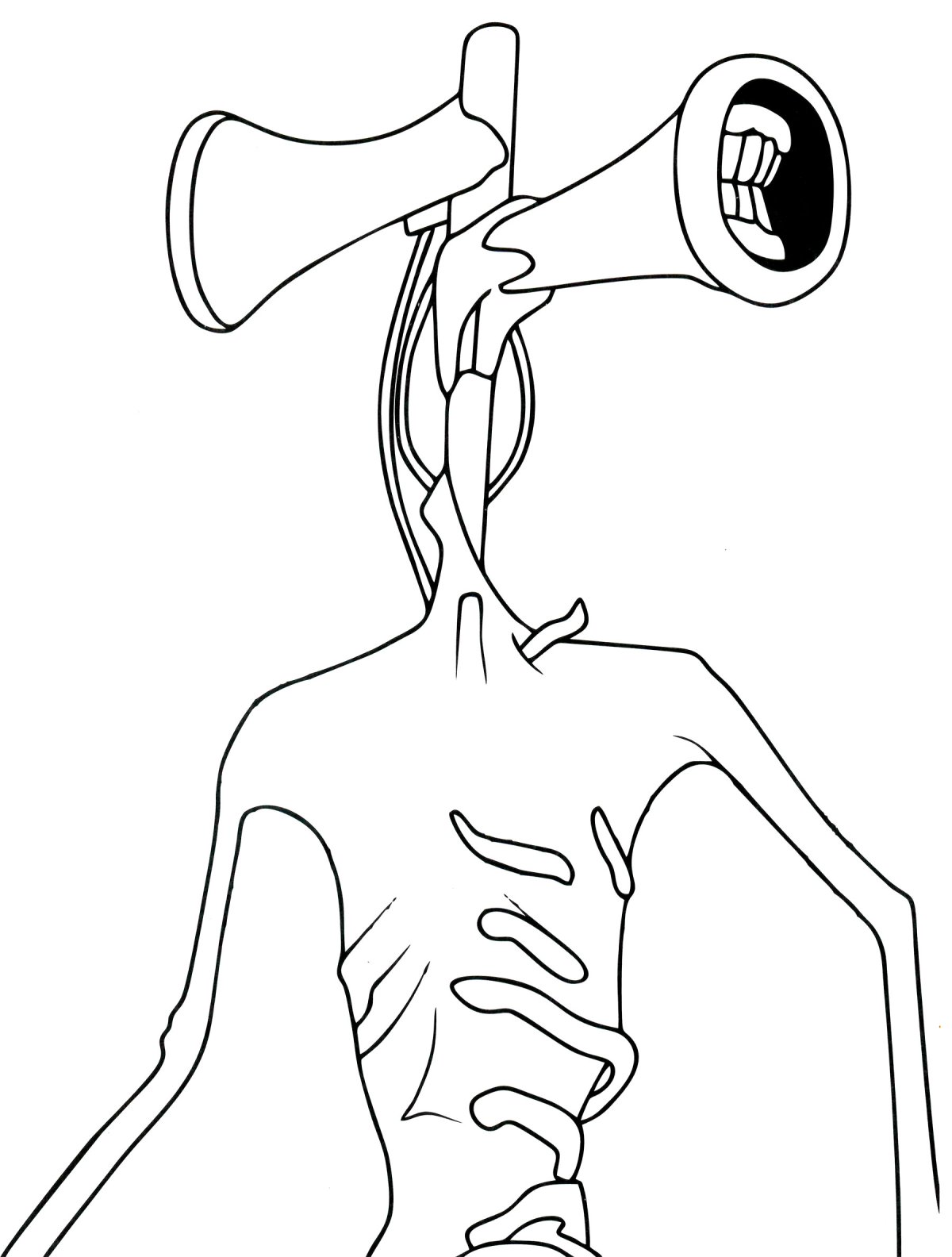 Раскраска сиреноголовый раскраска