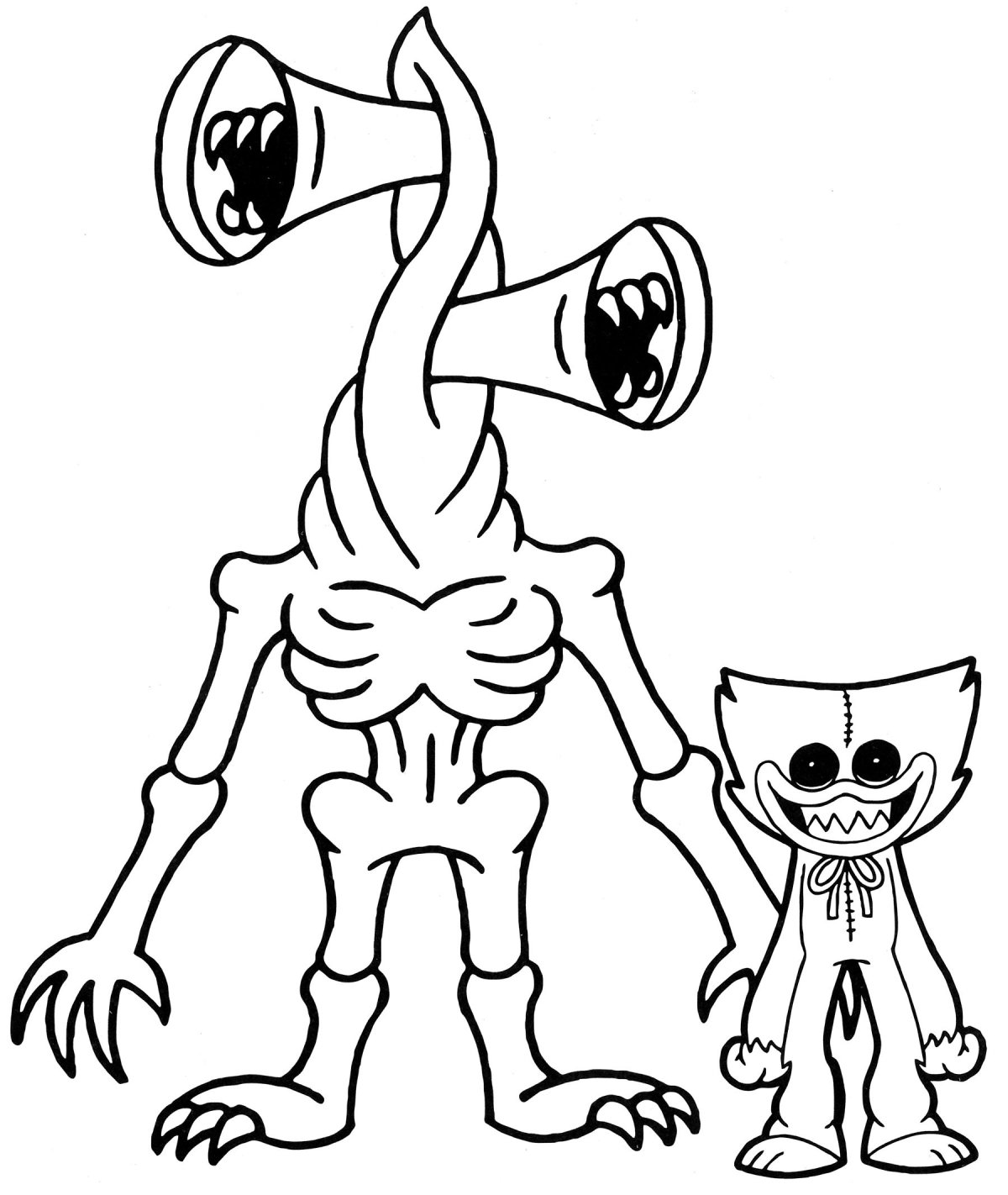 Раскраска сиреноголовый раскраска