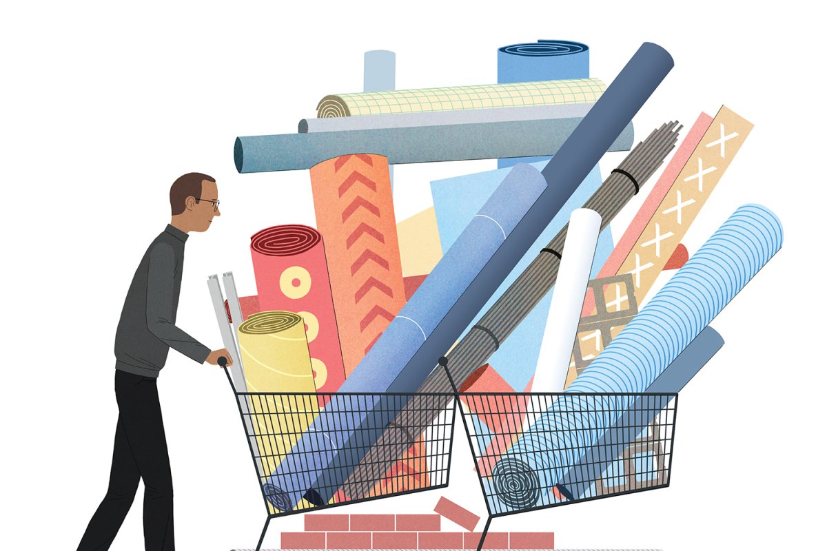 Строительные материалы иллюстрация