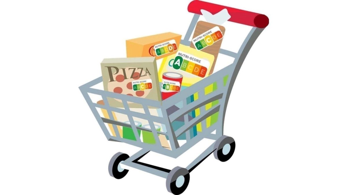 Продуктовая тележка вектор