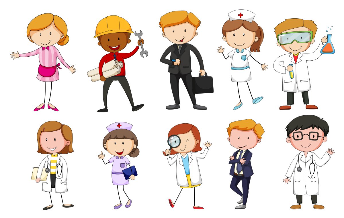 Человечки в виде профессий