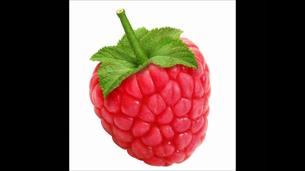 Малинка на белом фоне