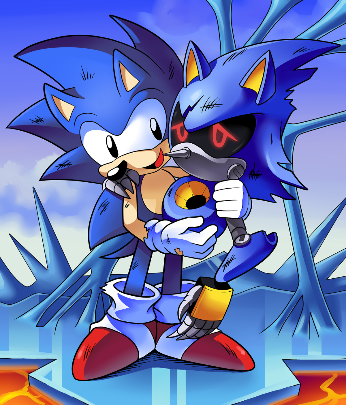 Sonic+Metal Sonic шип