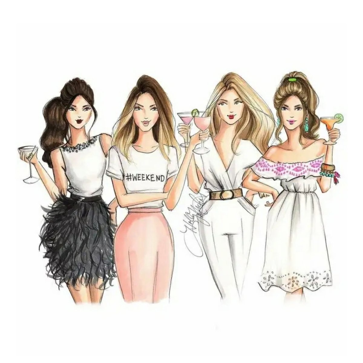 Четыре подруги мультяшные