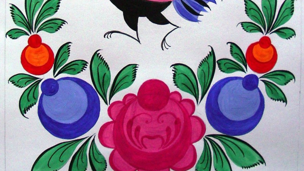 Купавы в Городецкой росписи это