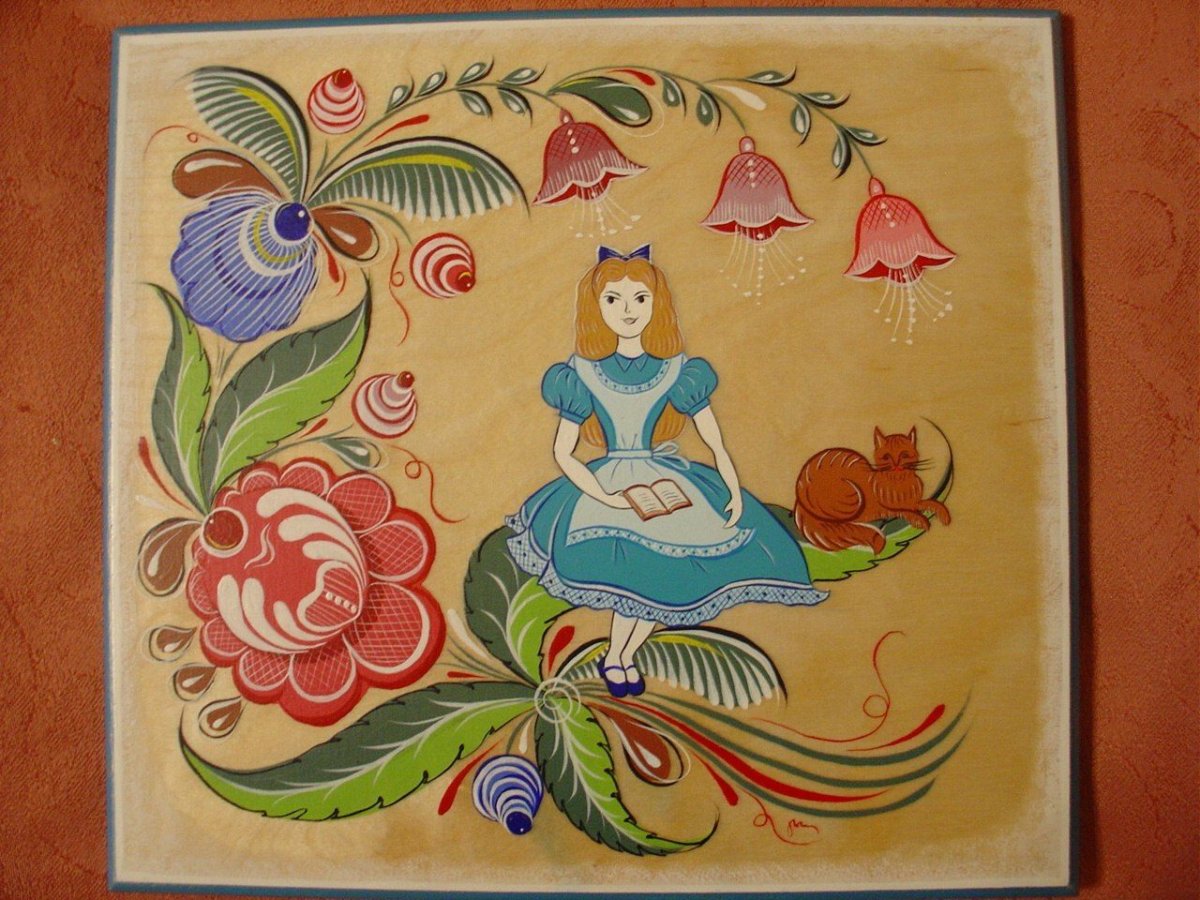 Городецкая роспись орнамент