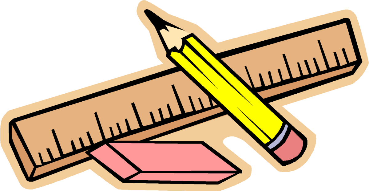 Линейка и карандаш