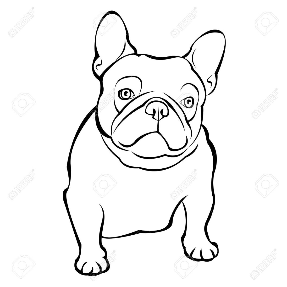 Нарисованный бульдог в короне