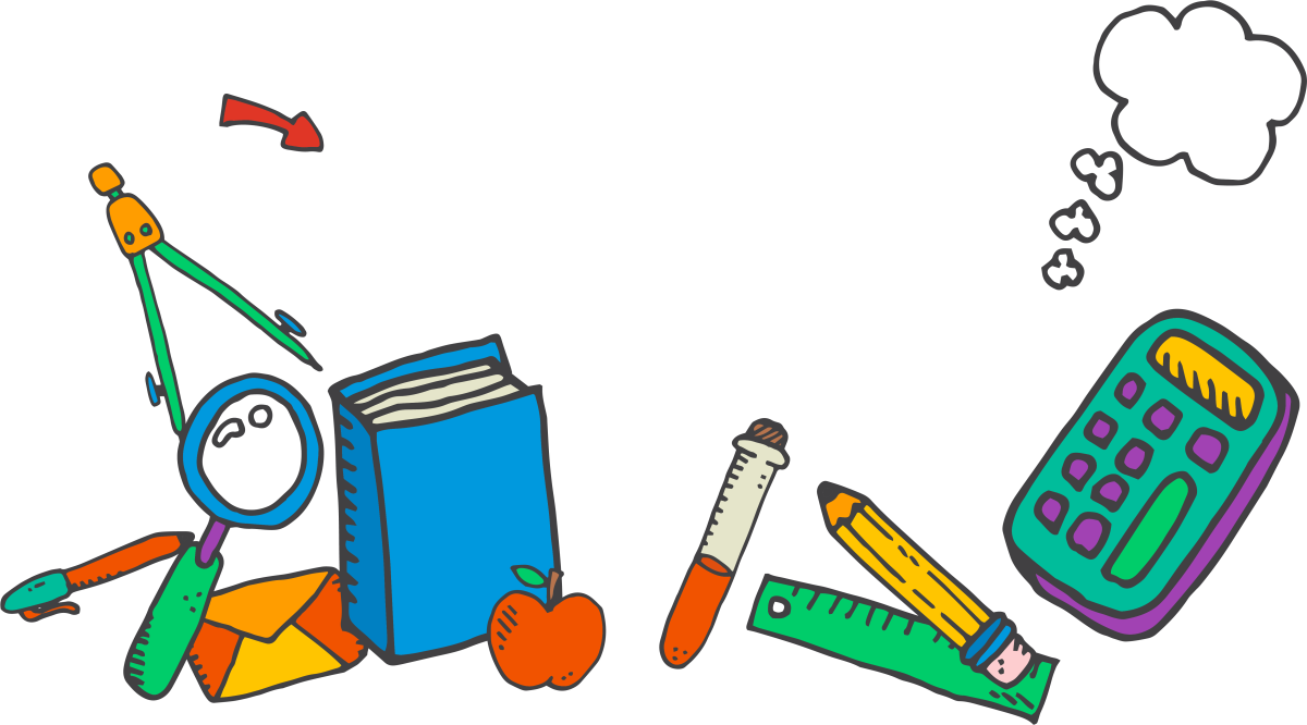 Школьный клипарт на прозрачном фоне