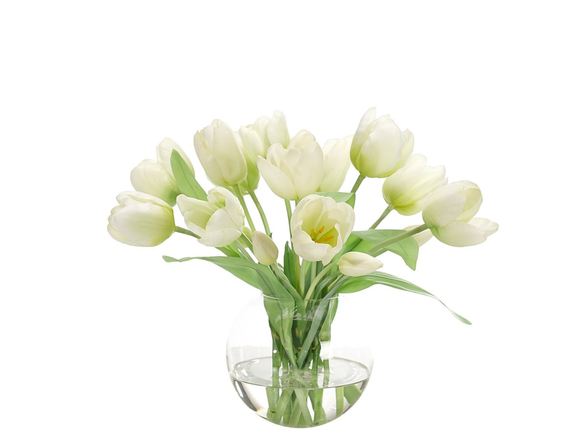 Белые тюльпаны букет в вазе