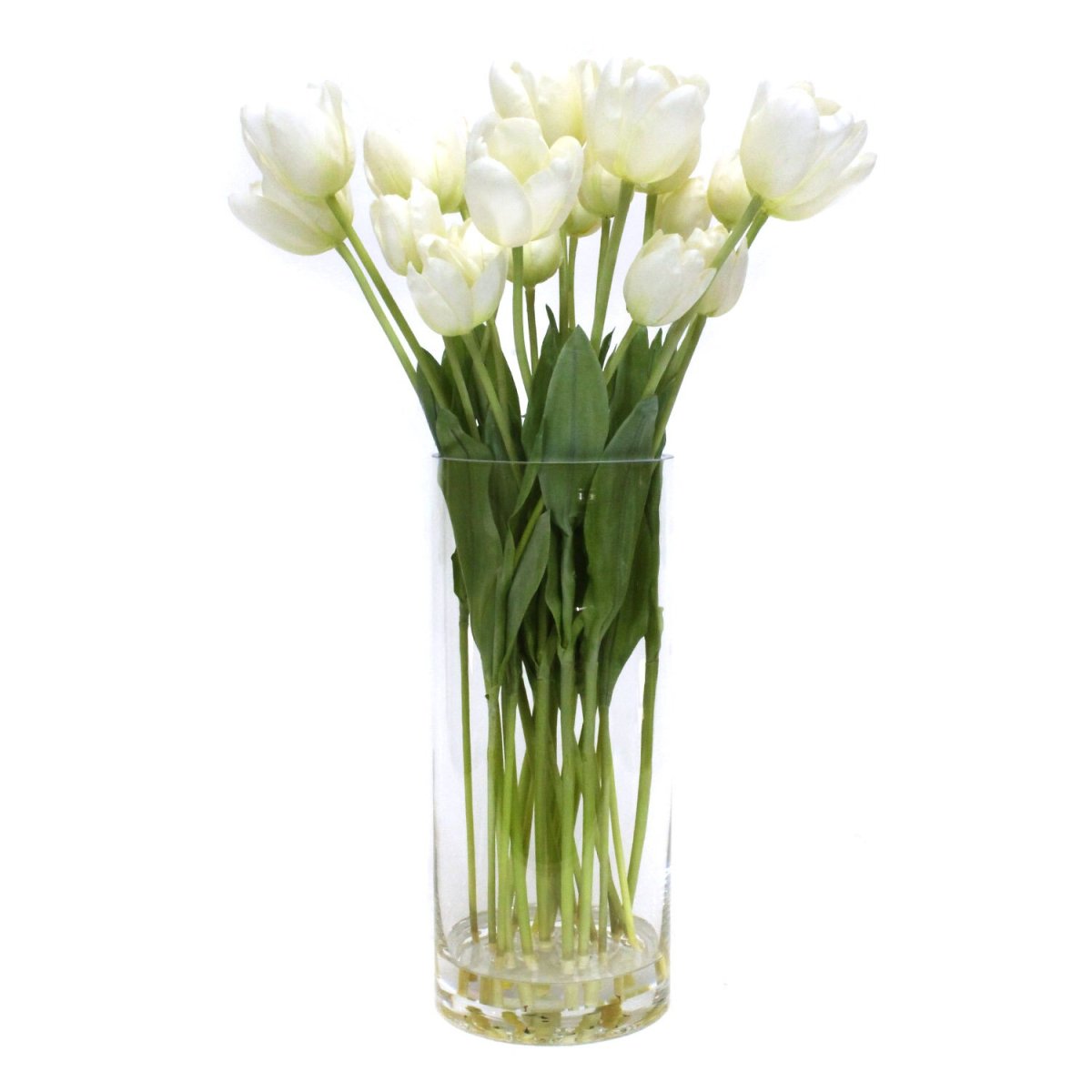 Тюльпаны в прозрачной вазе