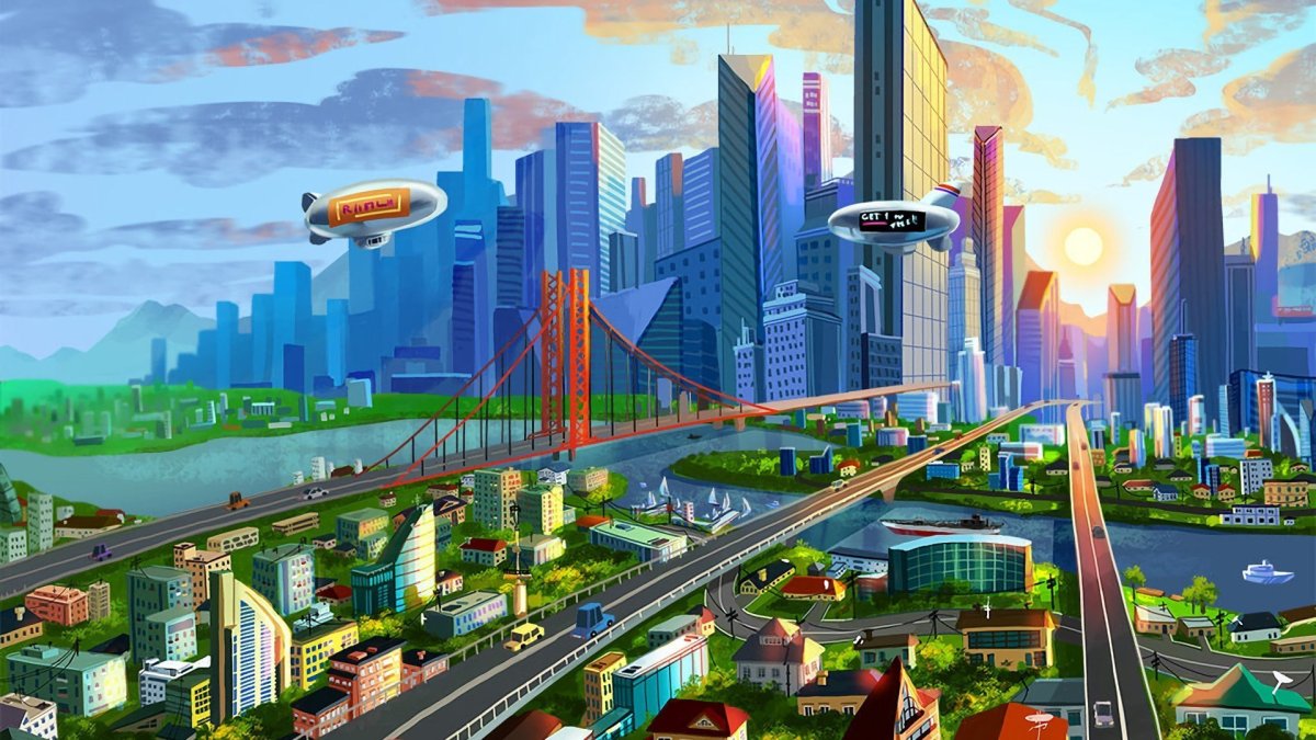 Мультяшный город