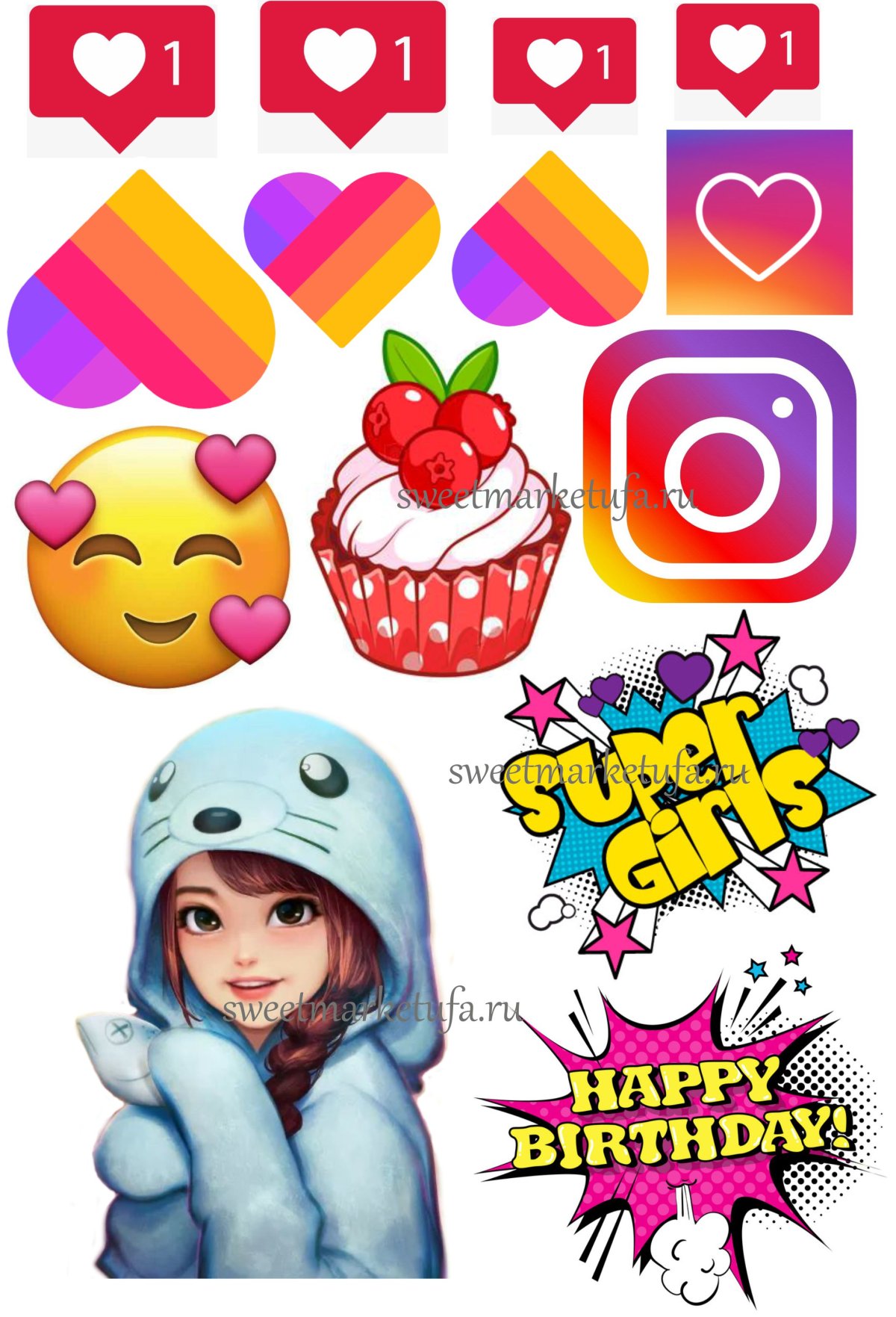 Круглые иконки социальных сетей