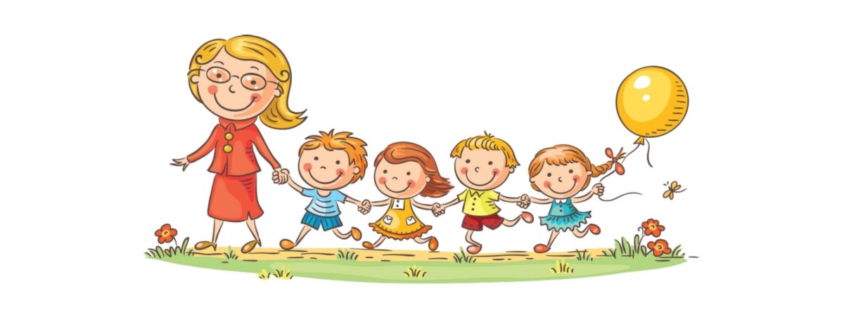 Баннер дети и воспитатель