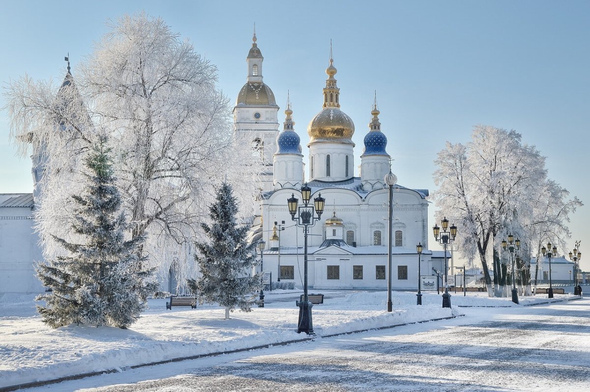 Софийско-Успенский собор в Тобольске зимой