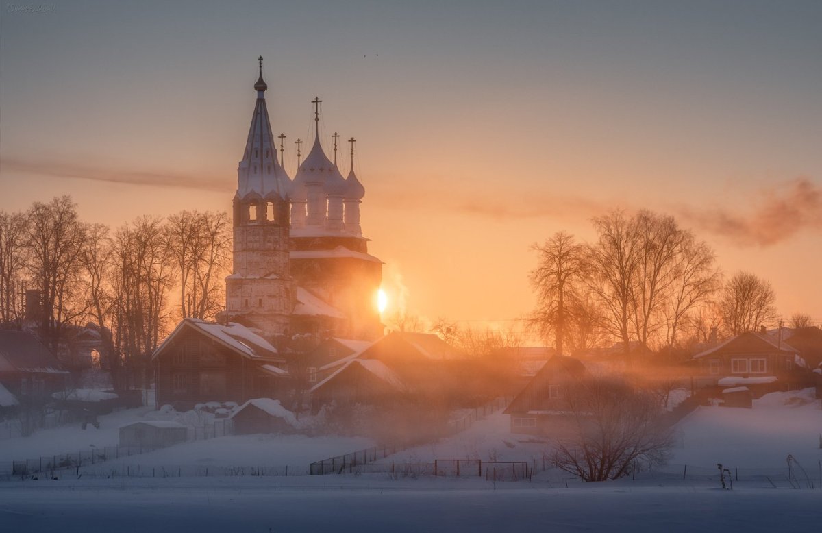 Село Дунилово зимой Ивановская область