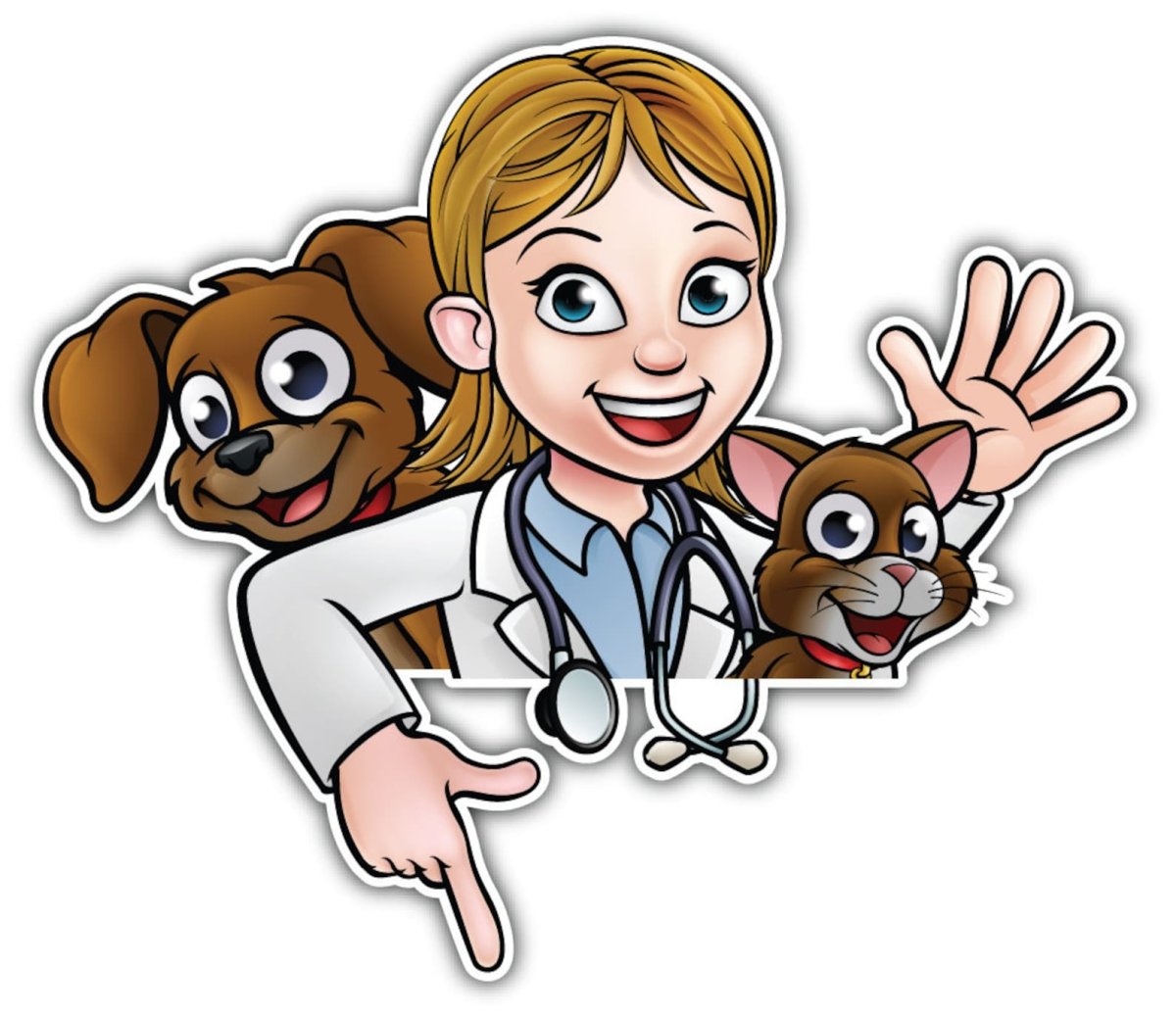 Ветеринар на прозрачном фоне