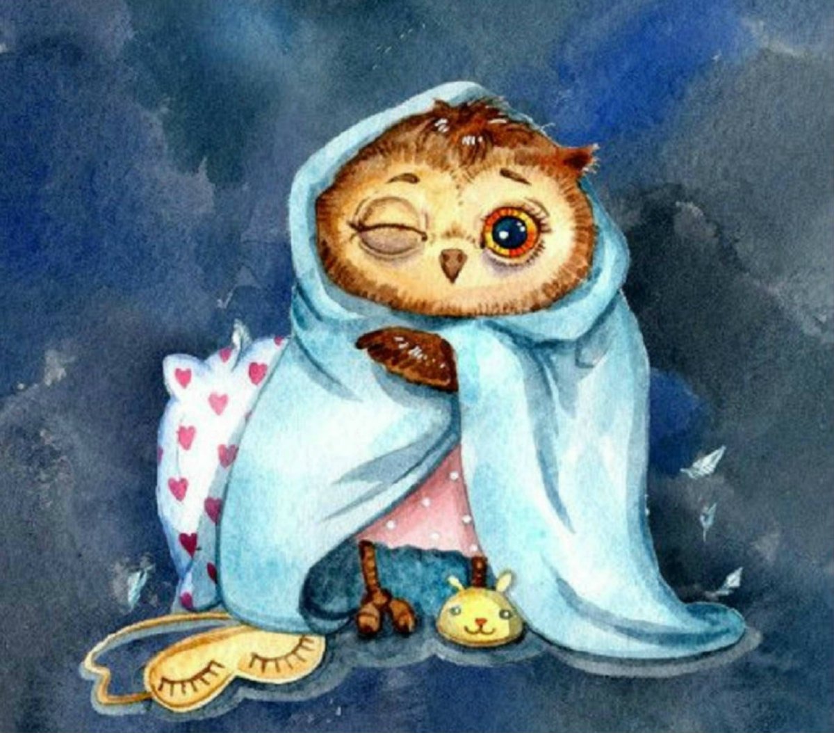 Сонный Совенок арт