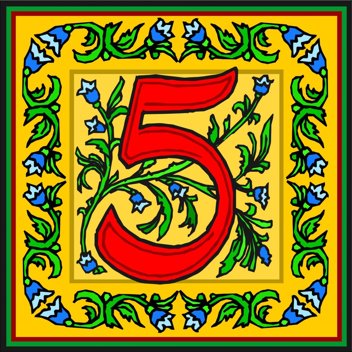 Цифры от 1 до 10 с глазками