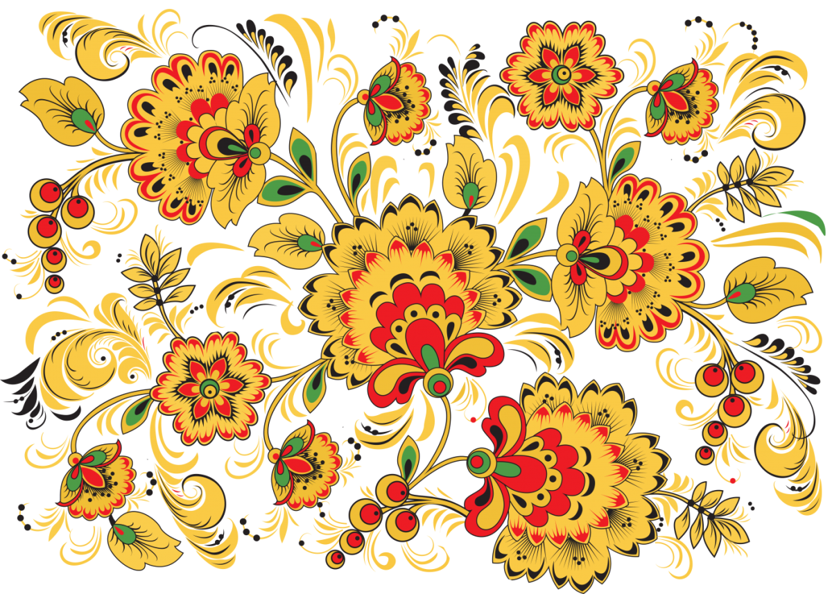 Орнамент русский народный роспись Хохлома