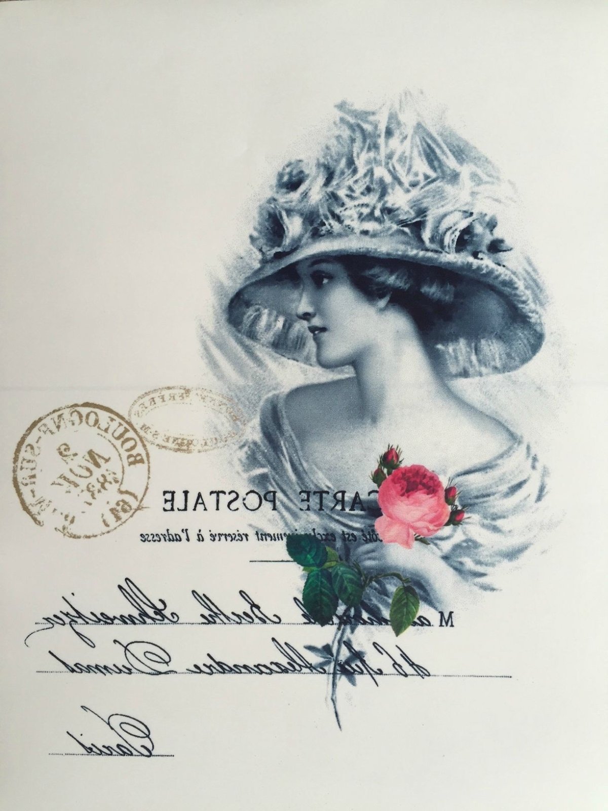 Черно белый декупаж красивые женщины