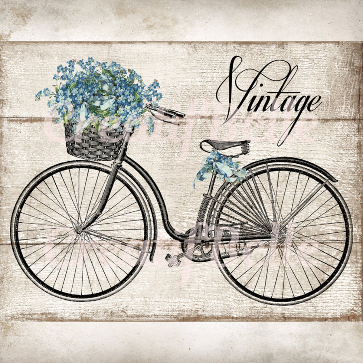 Винтажные велосипед для декупажа