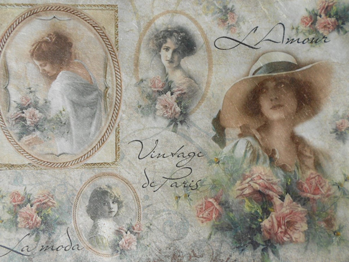 Рисовая бумага Винтажные дамы