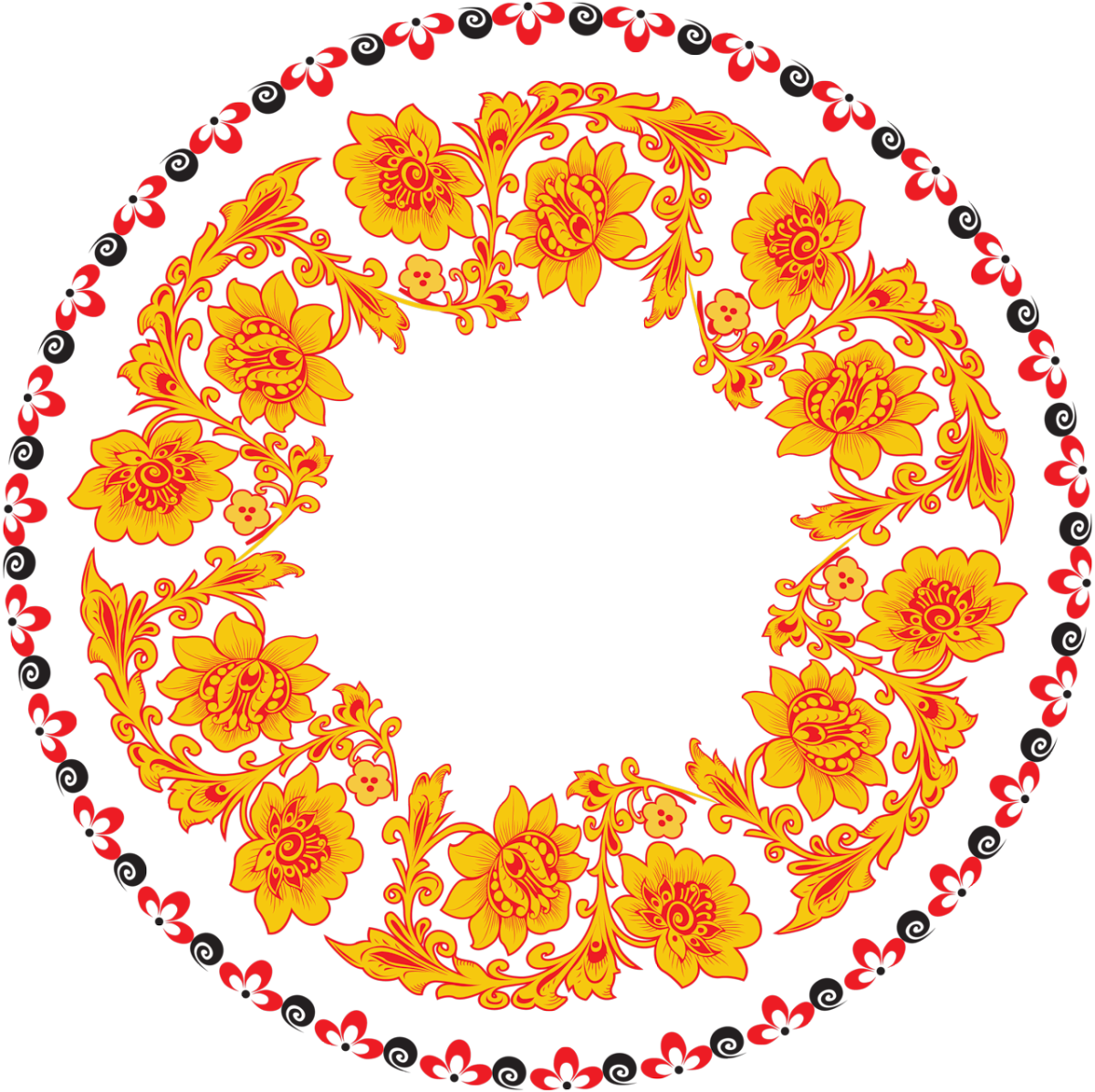 Русский узор в круге