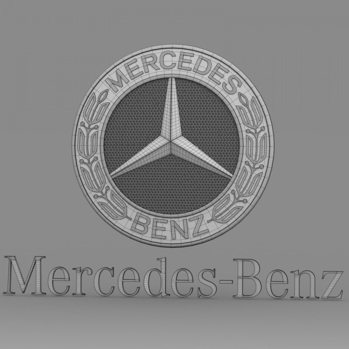 Лого Мерседес 3д модель