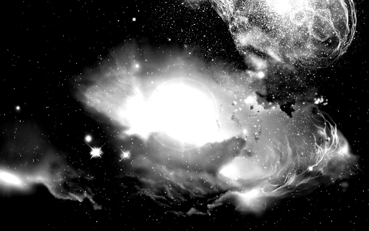 Космос черно белый