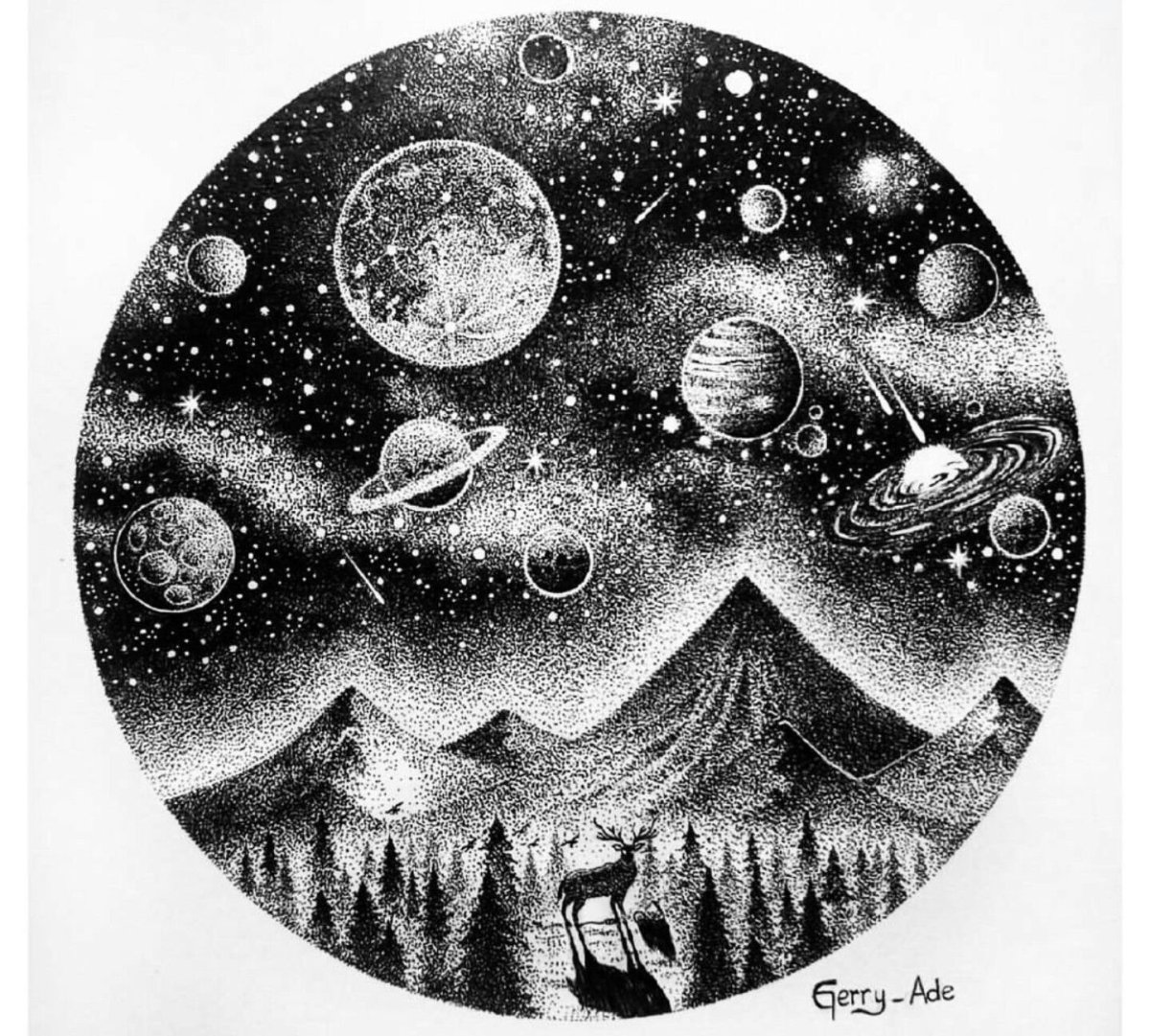 Космос карандашом