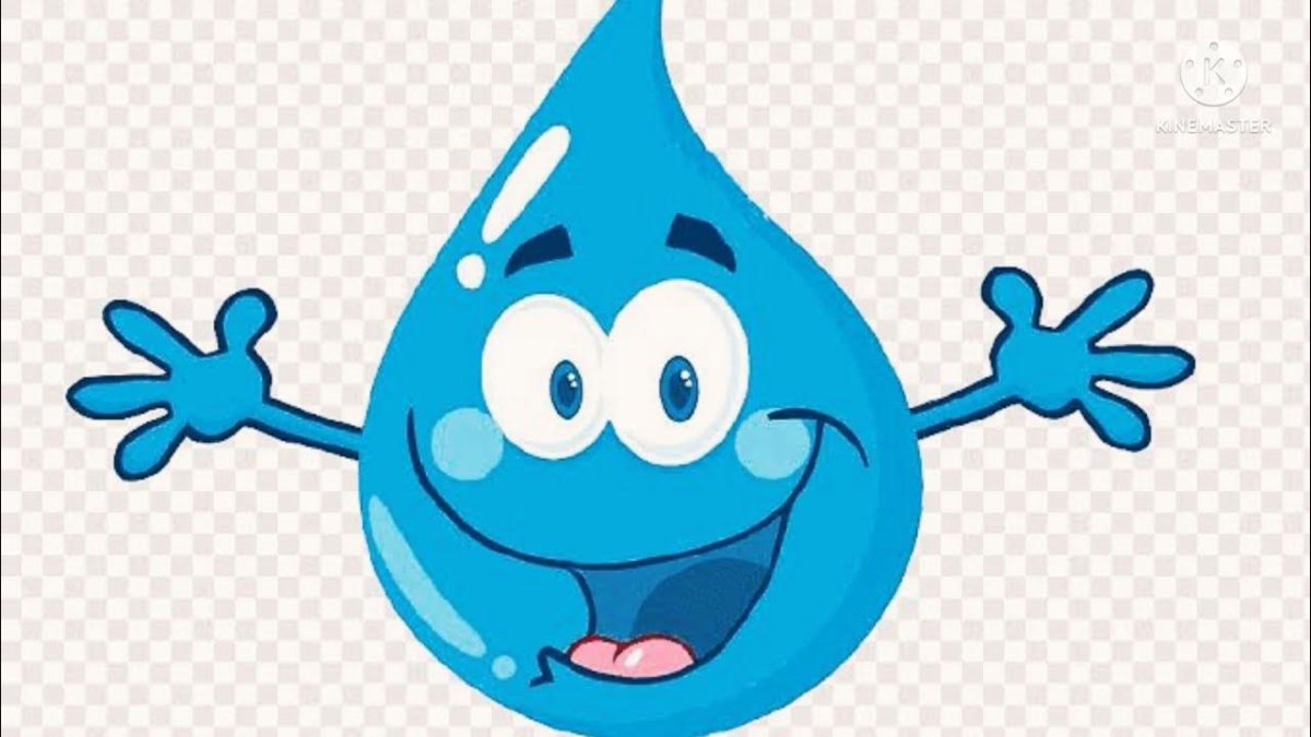 Капля воды мультяшная