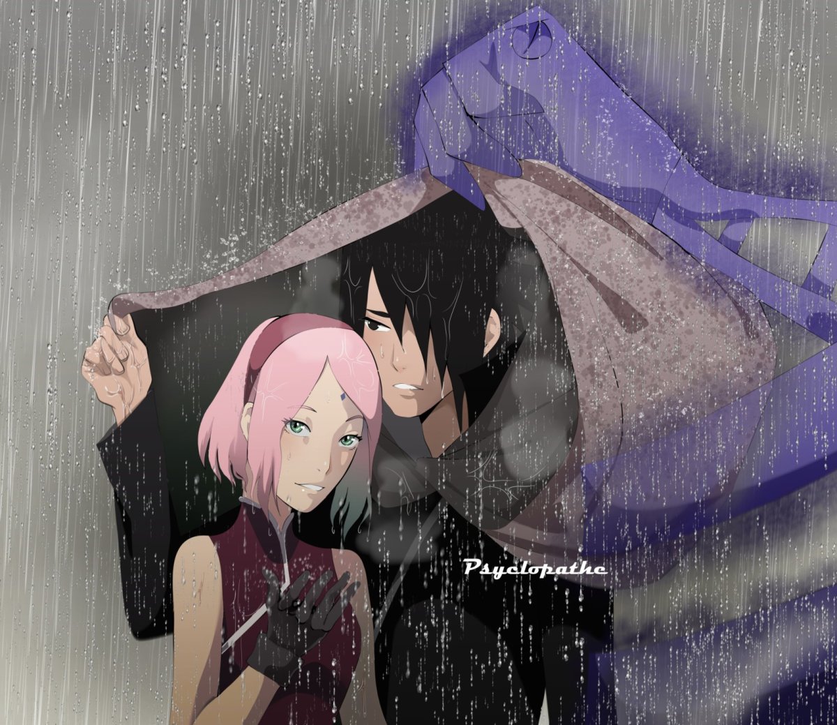 Сакура Харуно и Саске Учиха арт