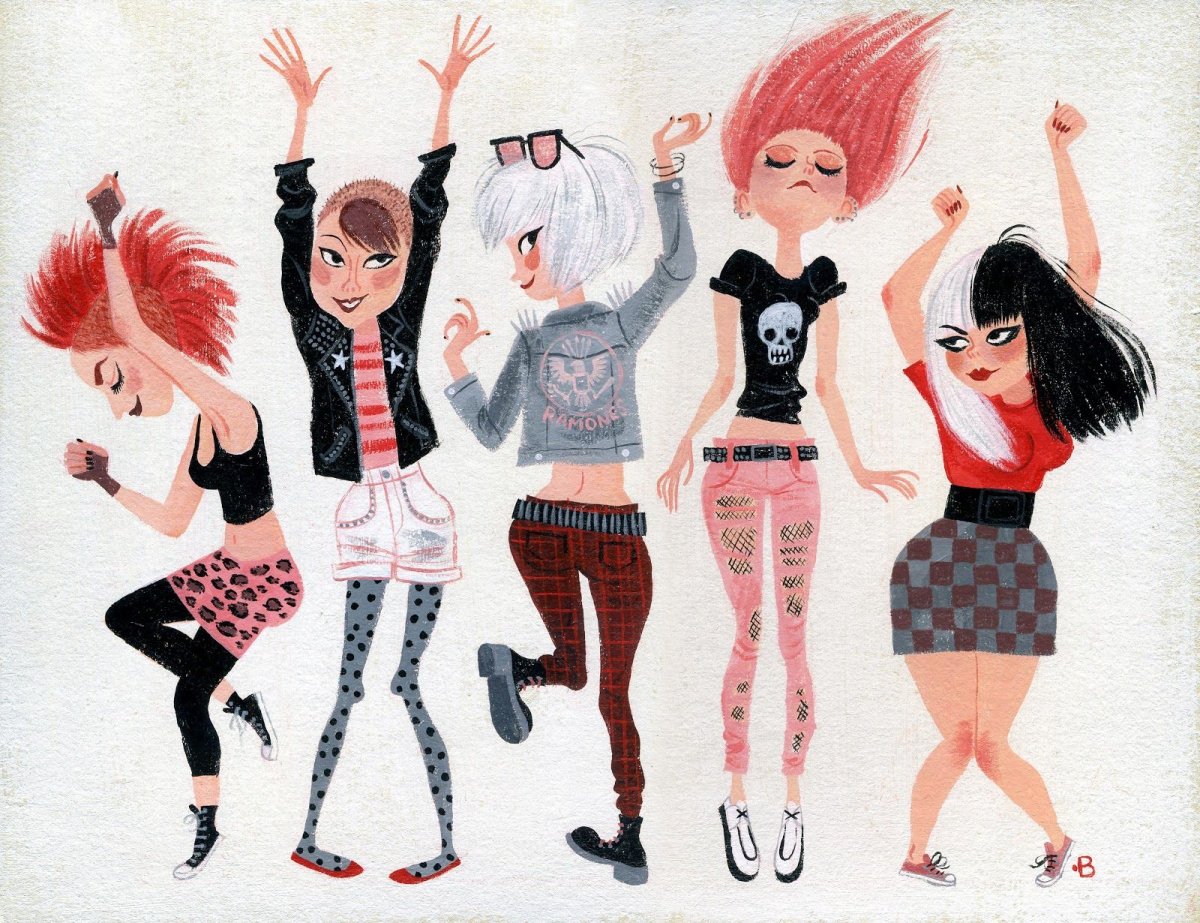 Подружки карикатура