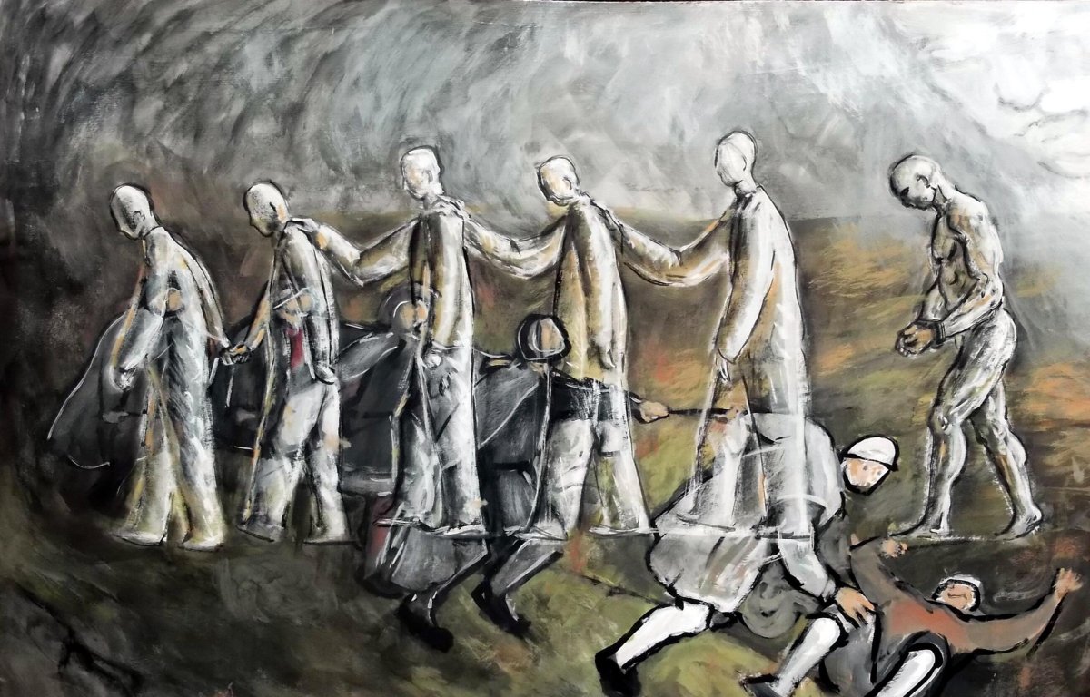 Шествие гномов раскраска