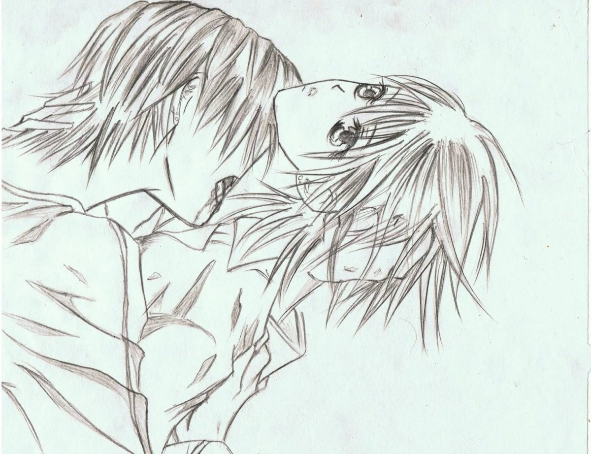 Аниме парни карандашом красивые