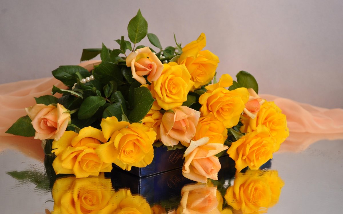 Букет желтых роз