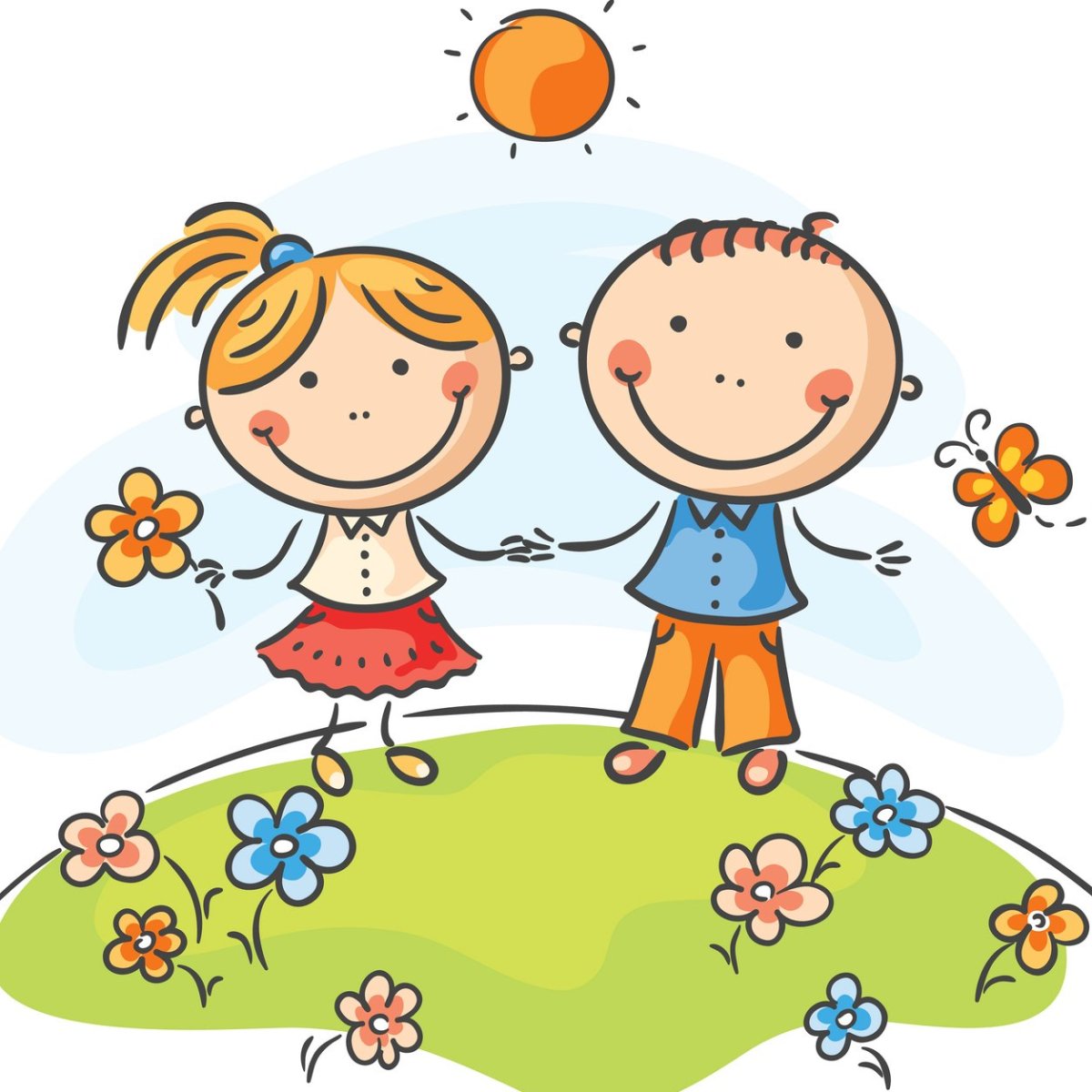 Счастливые дети иллюстрация