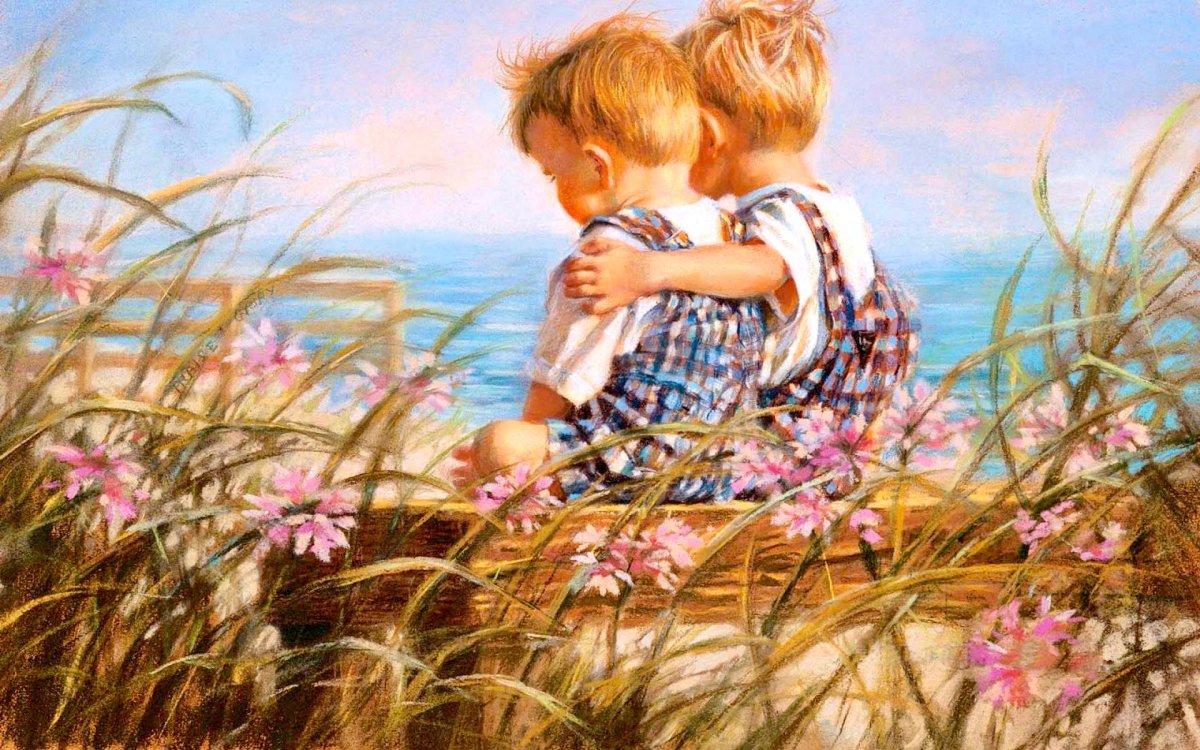 Дети на прозрачном фоне