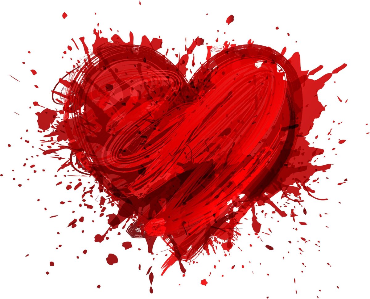 Сердце краской