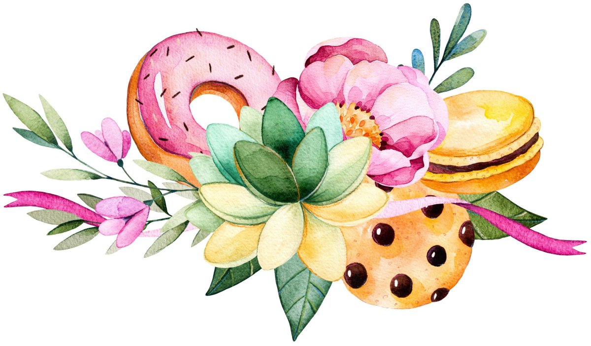 Акварельные рисунки на белом фоне