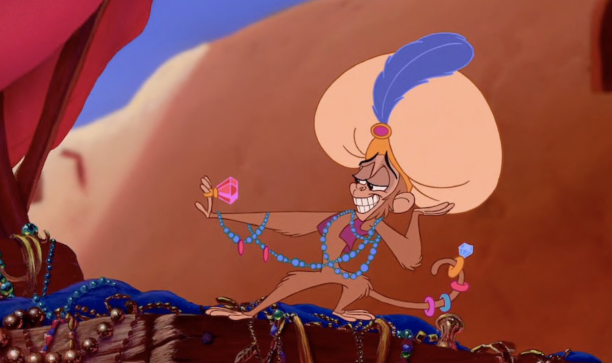 Алладин и Абу на ковре самолете