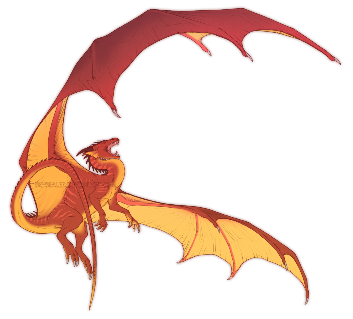 Дракон на прозрачном фоне