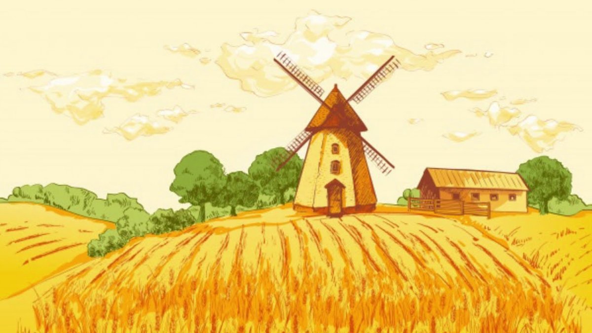 Рисование колосок