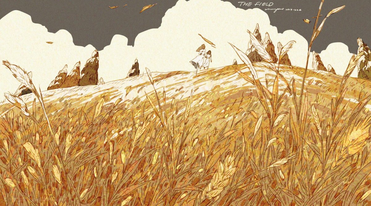 Пшеничное поле правополушарное рисование