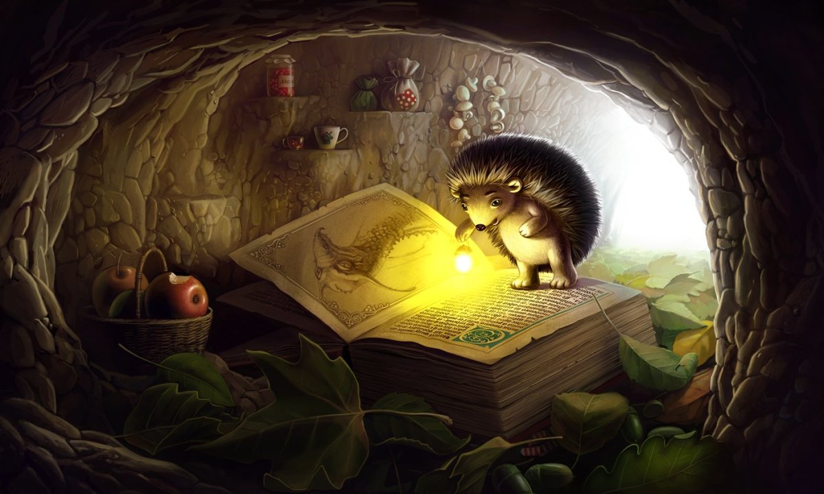 Ежик в норке