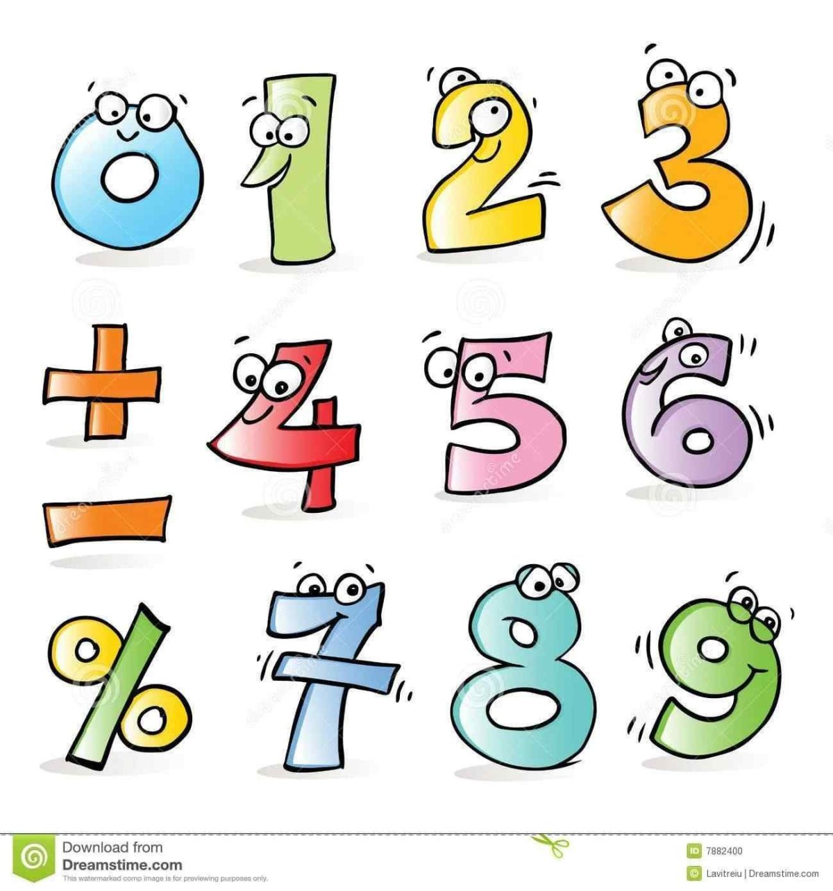 Веселые цифры и знаки